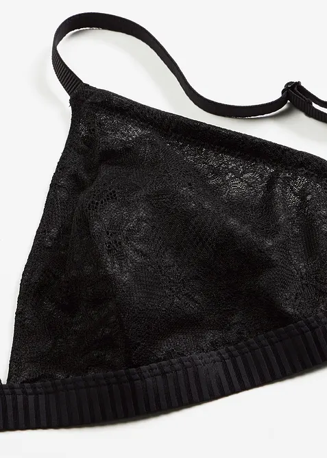 Reggiseno a triangolo senza ferretto con morbida rifinitura a coste, bonprix