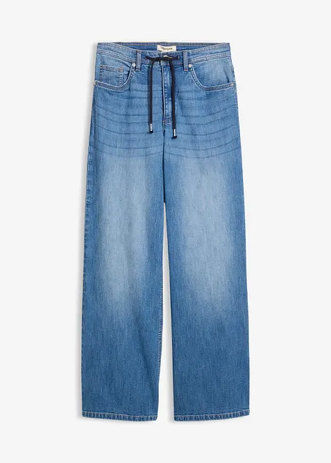 Jeans straight loose fit, vita alta, bonprix