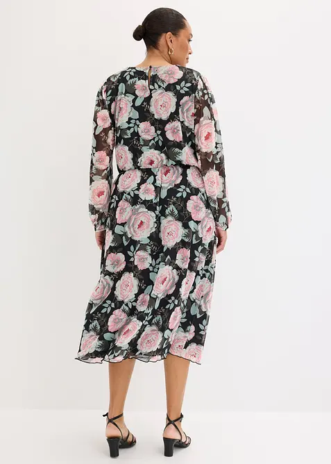 Abito midi in morbido mesh, bonprix