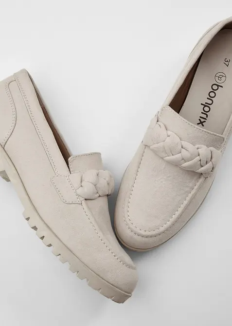 Mocassini chunky con dettaglio intrecciato, bonprix