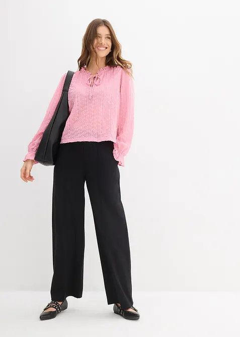 Maglia in pizzo con maniche a palloncino, bonprix