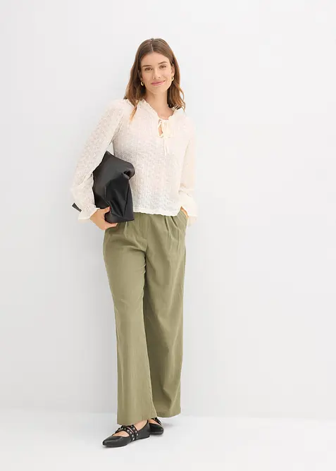 Maglia in pizzo con maniche a palloncino, bonprix