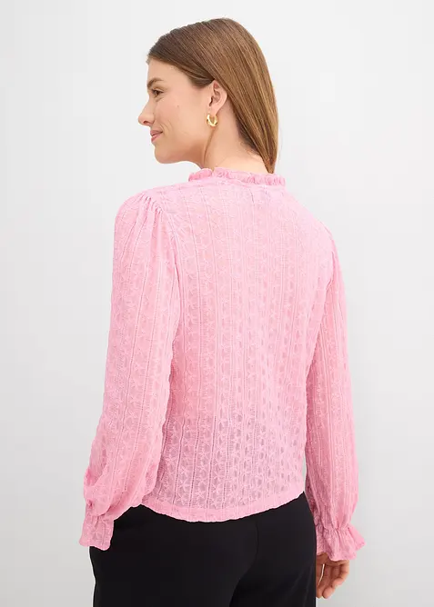 Maglia in pizzo con maniche a palloncino, bonprix
