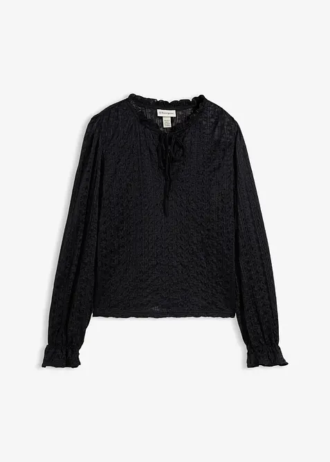 Maglia in pizzo con maniche a palloncino, bonprix