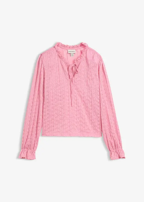 Maglia in pizzo con maniche a palloncino, bonprix
