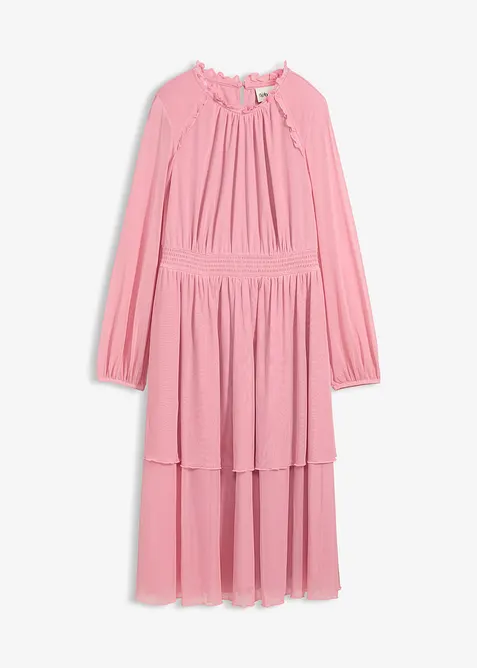 Abito in jersey e mesh fine, bonprix