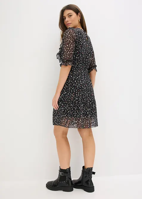 Abito in jersey e mesh fine, bonprix