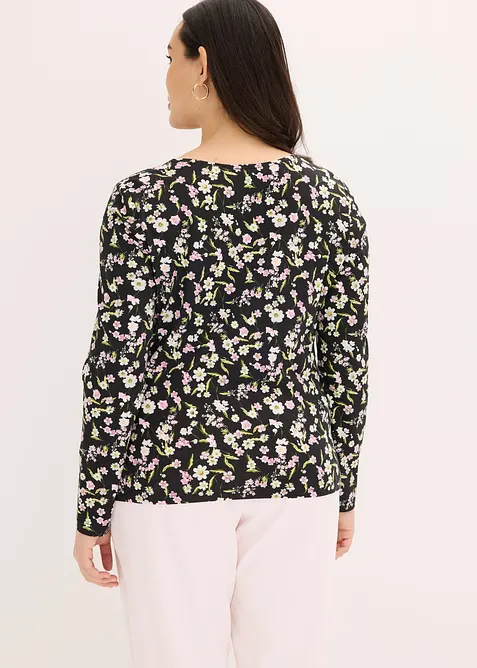 Maglia a maniche lunghe in misto cotone, bonprix