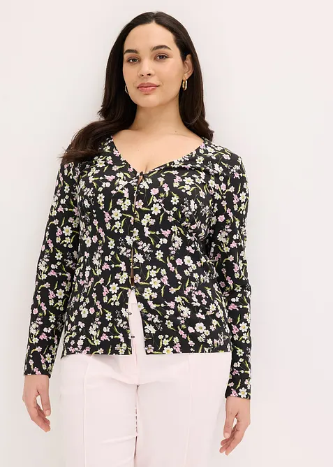 Maglia a maniche lunghe in misto cotone, bonprix