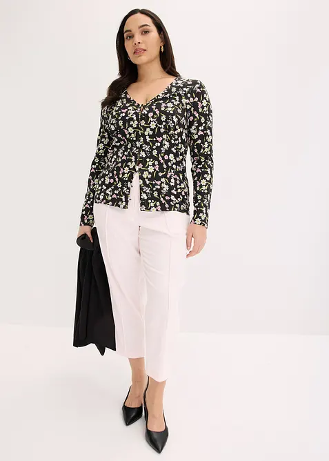 Maglia a maniche lunghe in misto cotone, bonprix