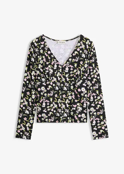 Maglia a maniche lunghe in misto cotone, bonprix