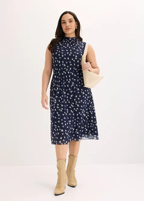 Abito in jersey e mesh fine, bonprix