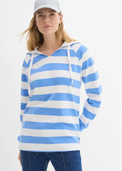 Maglia leggera con cappuccio in puro cotone, bonprix