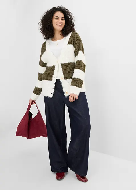 Cardigan ampio in filato grosso, bonprix