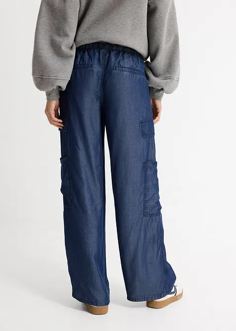 Pantaloni con elastico in vita larghi in lyocell fluente, bonprix