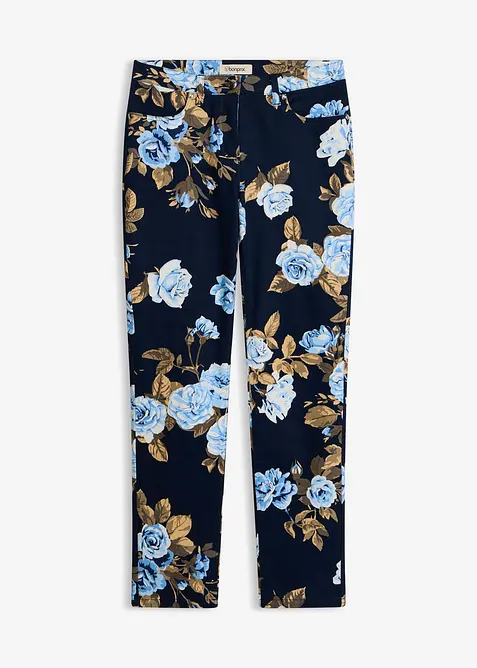 Pantaloni cropped in cotone elasticizzato, bonprix