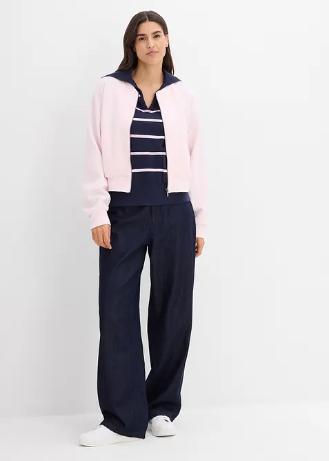 Maglione a polo in filato fine, bonprix