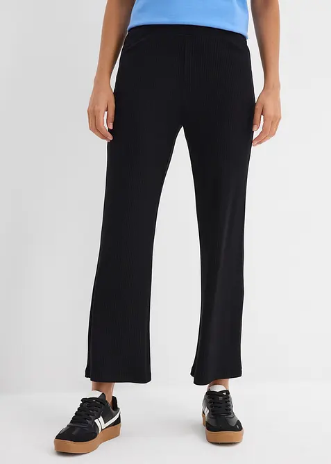 Leggings cropped in misto viscosa a coste, bonprix