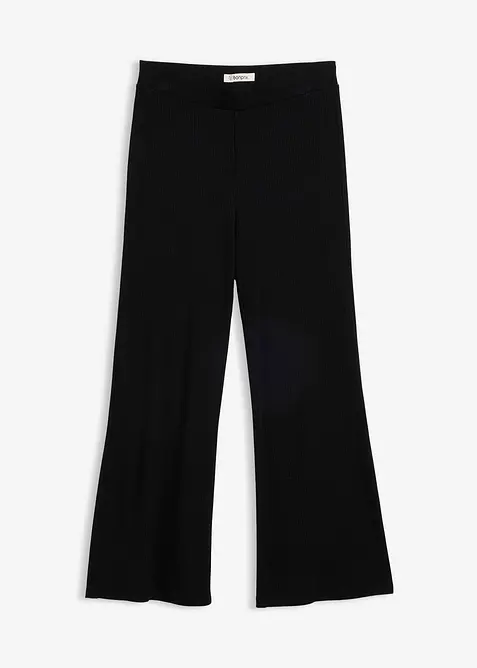 Leggings cropped in misto viscosa a coste, bonprix