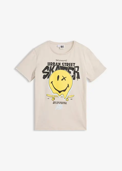 T-shirt in puro cotone con smiley, SmileyWorld