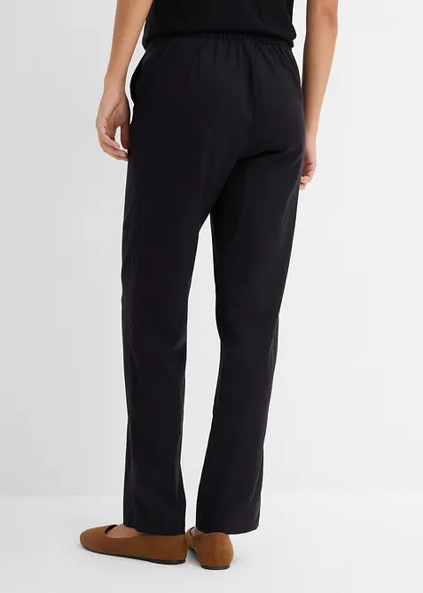 Pantaloni in misto viscosa e lino, bonprix