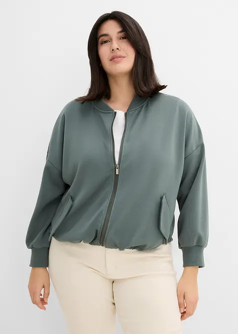 Bomber oversize in morbido misto viscosa effetto neoprene, bonprix