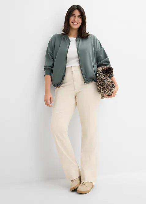 Bomber oversize in morbido misto viscosa effetto neoprene, bonprix