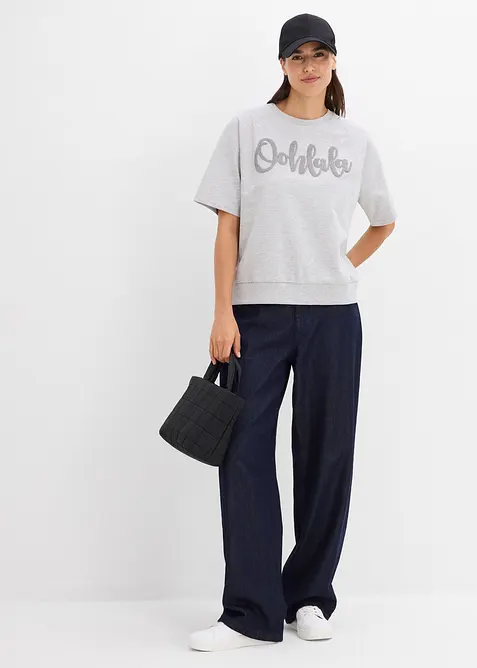 Felpa in misto cotone, bonprix