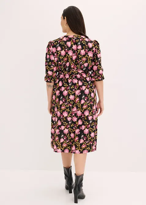 Abito midi con maniche a sbuffo, bonprix