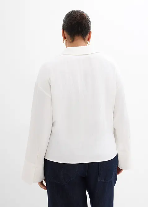 Blusa asimmetrica in misto viscosa, bonprix