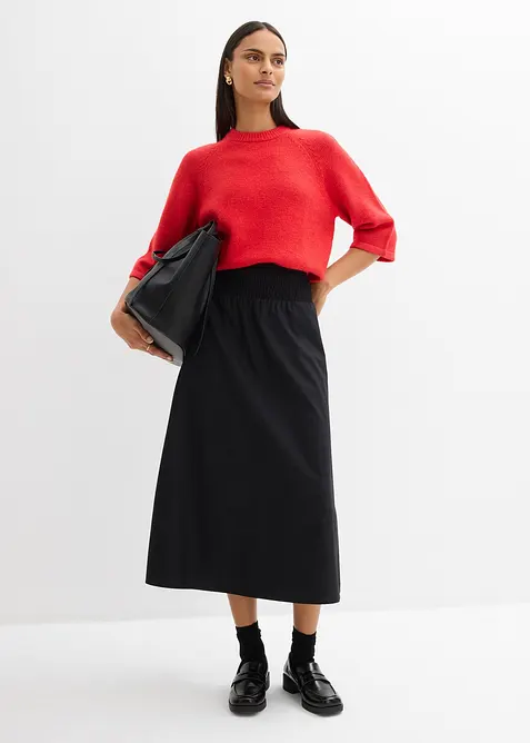 Gonna midi in puro cotone, bonprix