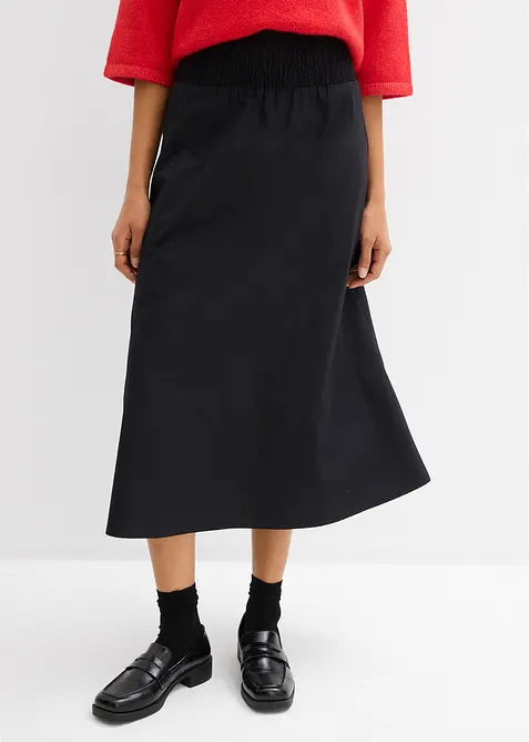 Gonna midi in puro cotone, bonprix