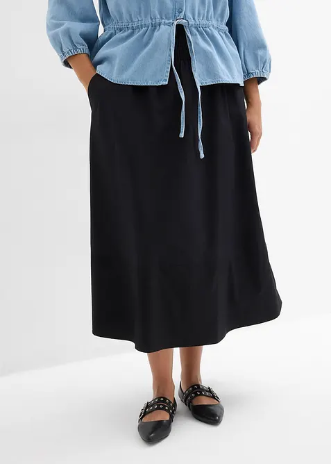 Gonna midi in puro cotone, bonprix