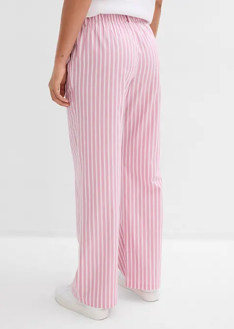 Pantaloni a palazzo in popeline di cotone, bonprix