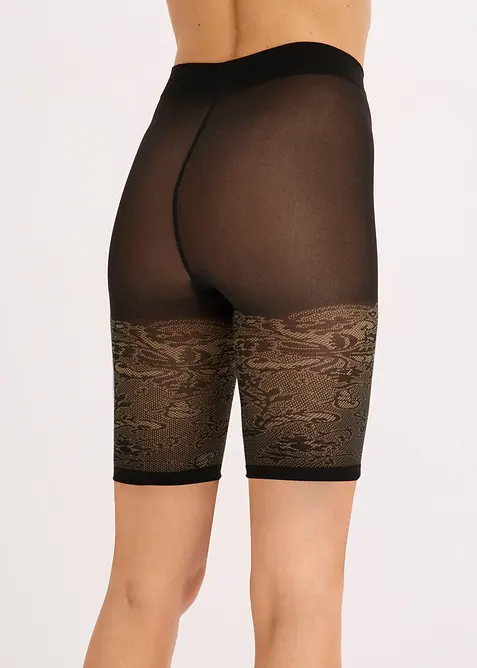 Ciclisti antisfregamento 110 DEN con pizzo stampato, bonprix