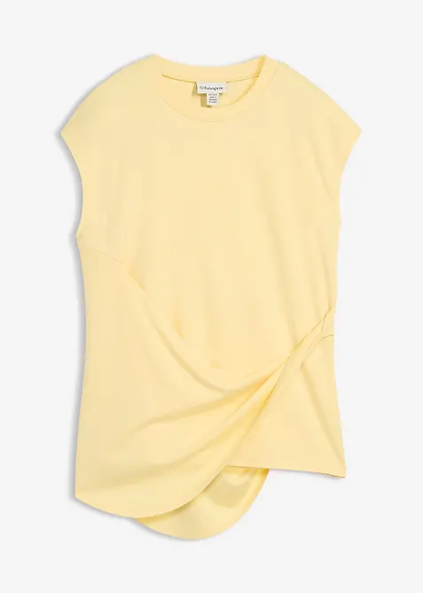 Maglia in misto viscosa con orlo asimmetrico, bonprix