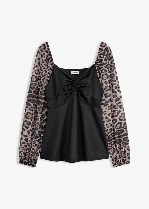 Maglia con maniche lunghe in mesh, bonprix