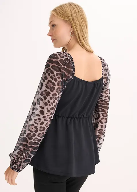 Maglia con maniche lunghe in mesh, bonprix