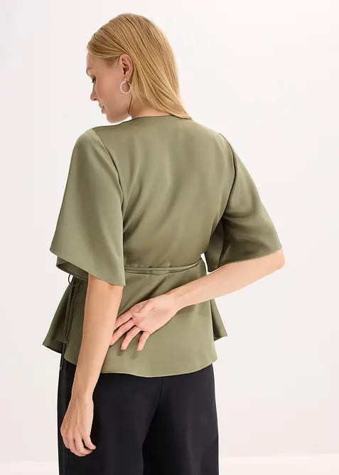 Blusa a maniche corte con scollatura profonda, bonprix