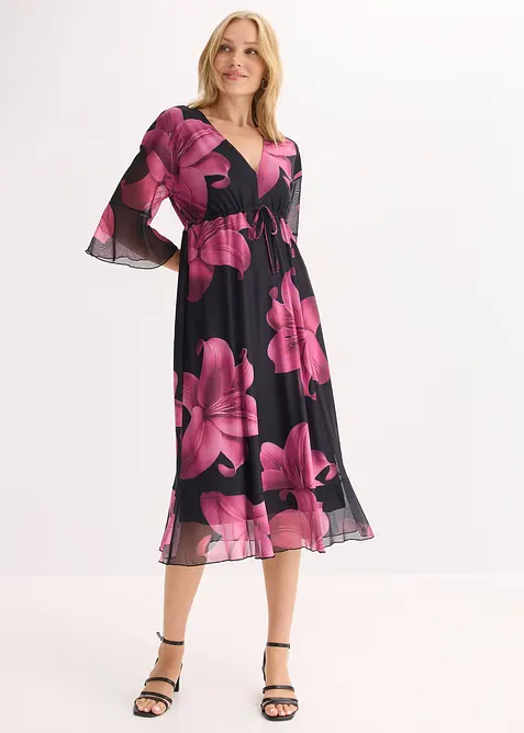 Abito midi con scollatura profonda, bonprix