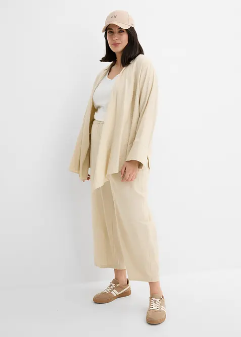 Pantaloni barrel in misto lino leggero, bonprix