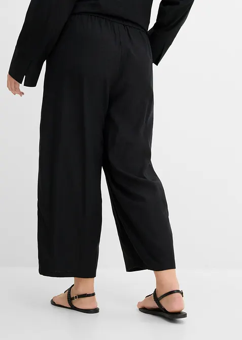 Pantaloni barrel in misto lino leggero, bonprix