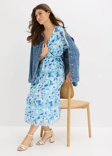 Abito midi in morbido mesh, bonprix