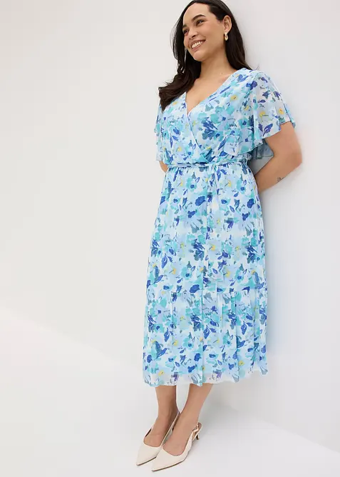 Abito midi in morbido mesh, bonprix