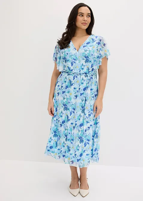 Abito midi in morbido mesh, bonprix