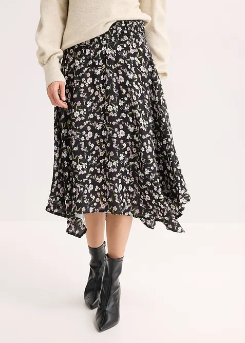 Gonna midi in pura viscosa, bonprix