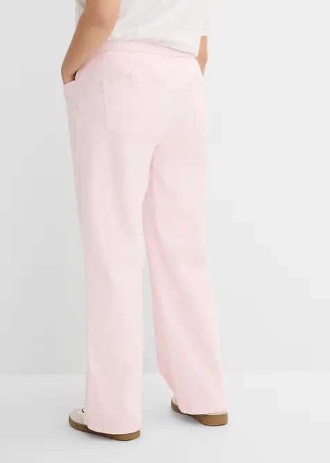 Pantaloni a palazzo con cinta comoda, vita alta, bonprix