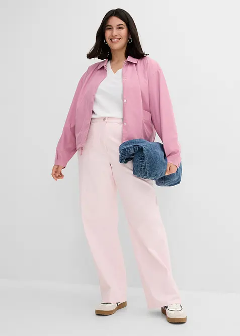 Pantaloni a palazzo con cinta comoda, vita alta, bonprix