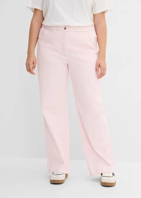 Pantaloni a palazzo con cinta comoda, vita alta, bonprix