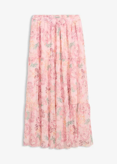 Gonna lunga in mesh morbido, bonprix